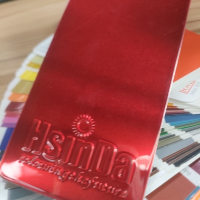Vernice a polvere rosso caramella resistente alle alte temperature per applicazioni spray decorative su parti metalliche automobilistiche