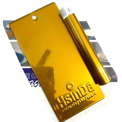 Vernice a polvere spray elettrostatica termoindurente resistente agli agenti chimici, colore oro specchio Chrome, per fabbricazione metallica